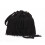 (Black) Tassels Solid Color Simple Style Pu Water Bucket Bag Drawstring Travel Closure 1