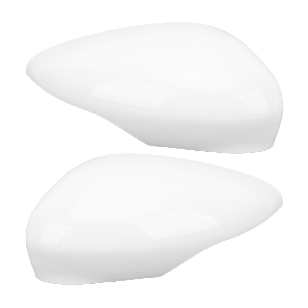 Pair Rearview Mirror Cap 1594546 Abs For Fiesta Mk7 White 5021327728212