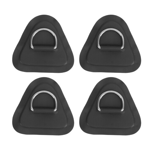 4 Pcs D Ring Patch Stainless Steel D Ring Pad for