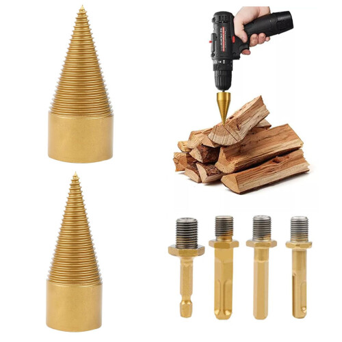 Firewood Drill Bit, Detachable Electric Drill Bit Wood Log Splitter, 32mm/42mm