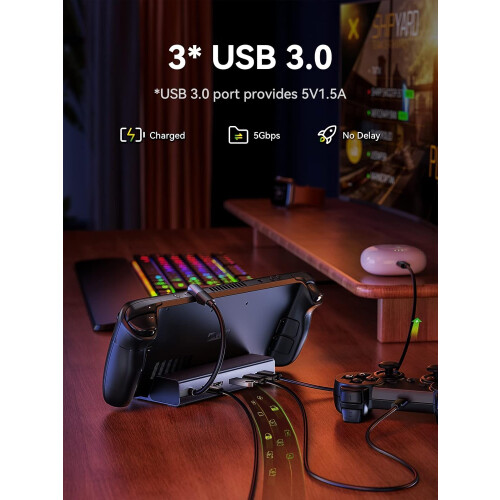 6-in-1 Docking Station for Home Use with Multiple Ports 2