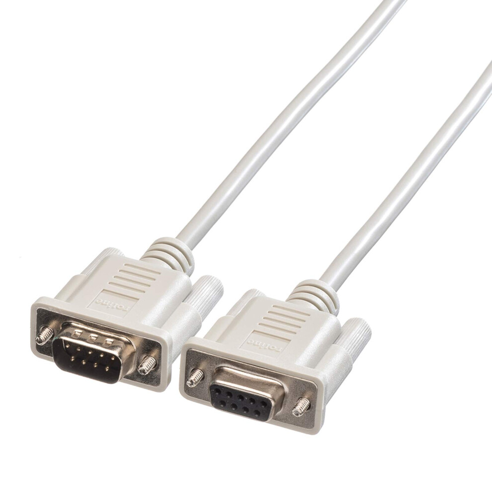 Gray Rs232 Cable Plug-Socket | Crossover Cable | Connect Two Computers 6 M