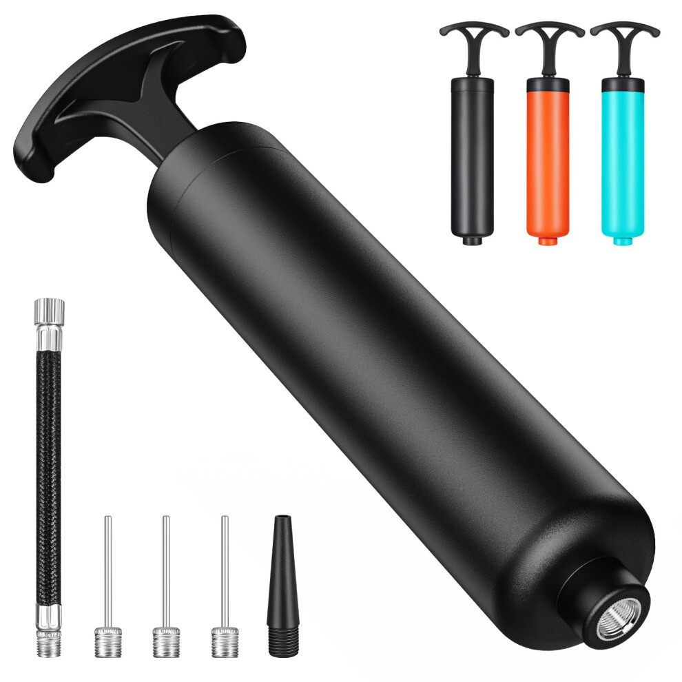 Ball Pump, Ball Pump for Sport Balls, Soccer Ball Pump, Hand Pump with 3 Needles, Nozzle