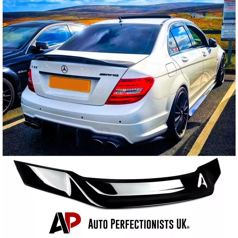 For Mercedes C Class W204 Ducktail High Kick Boot Spoiler Wing 7-14 Black 5061072660245