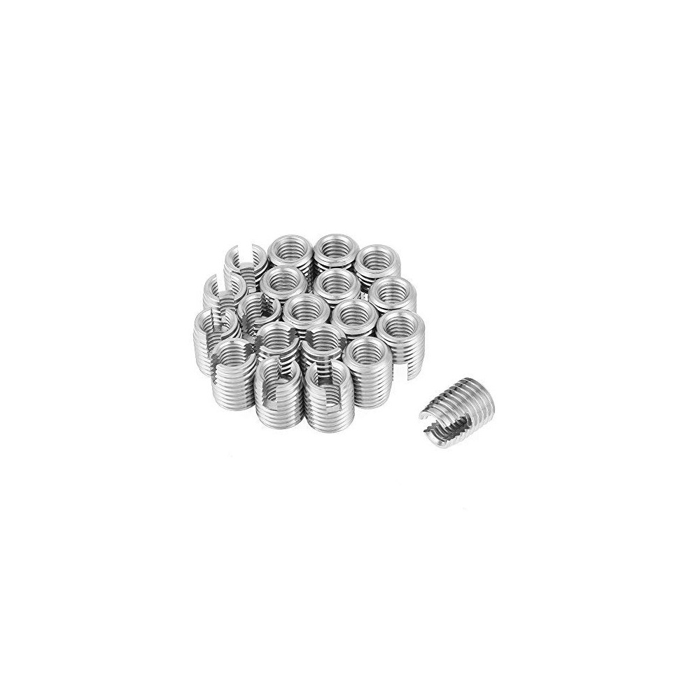 20Pcs Stainless Steel Sus303 Self Tapping Slotted Screw Thread Insert Nuts For Helical Repair M8 X 15Mm 6276012724355