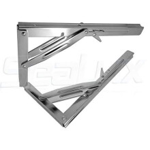 SeaLux 12' Stainless Steel 90 Degree Folding Brackets for Shelf, Bench, Table Support
