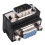 Adaptador VGA macho a hembra M/F en ángulo recto de 15 pines 5