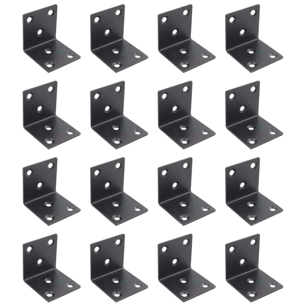 16Pcs L Bracket, 1.57X1.57x0.08 Inch Corner Brace, Stainless Steel Shelf Bracket 6276012724614