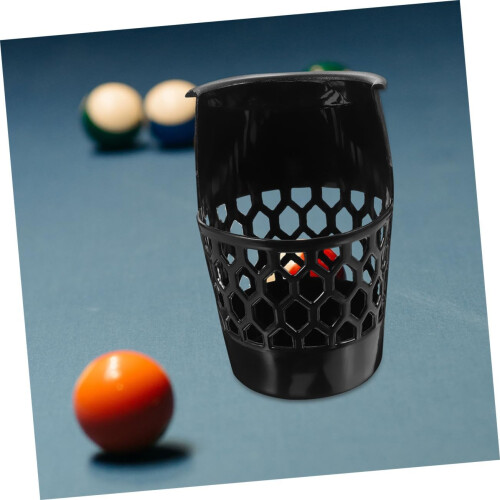 billiard ball storage bag pool table accessories black plastic 2