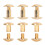 200 Sets Book Binding Screw Uniform Coating Curved 5