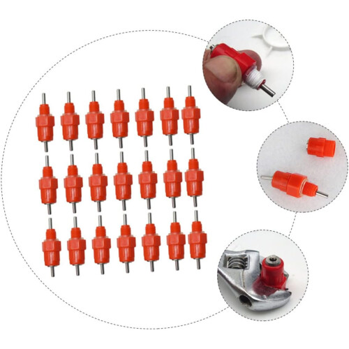 poultry drinker disposable razor broiler drinker water dispenser for chickens plastic red 1