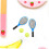 Mini tennis racket 's racket Resin 3 4