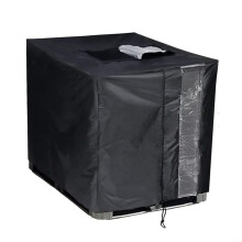 IBC water tank cover, Oxford fabric, waterproof, sun protection, hood with drawstring and easy access, design for rain barrels, container (300 l) 300L