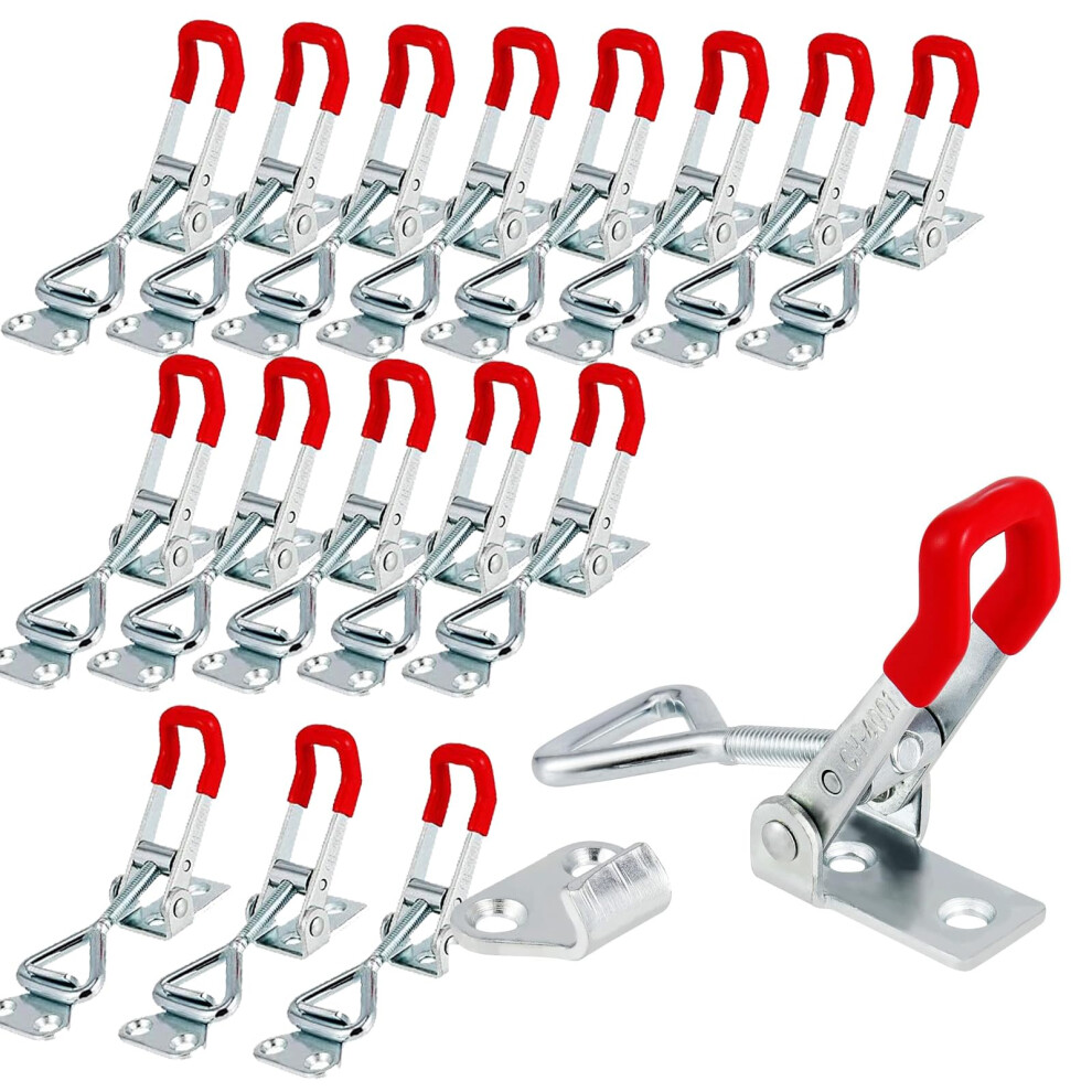 20 Pcs Adjustable Toggle Clamp, 4001 Latch Action Toggle 360Lb Holding Capacity 6276012726090