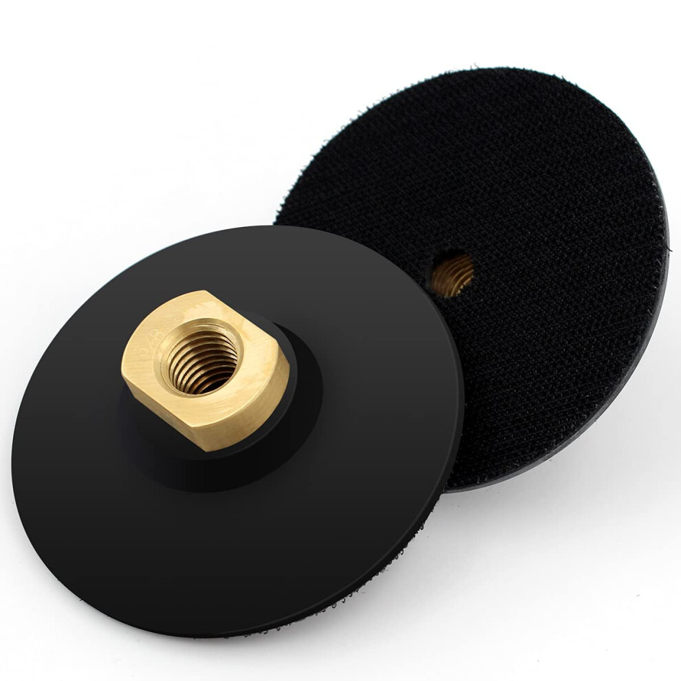 5Inch 2Pcs Rubber Backer Pad For Angle Grinder - Extra Flexible Hook And Loop Backing Pad 5/8'-11 6276012726168