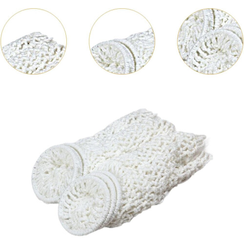 6pcs billiard table pockets mesh net billiard table accessories netting set drop balls bag white 2