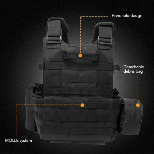 Tactical Vest, Adjustable Paintball Vest, Protective Vest with Hydration Bladder 2