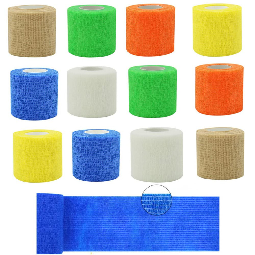 2 Inch Self Adhesive Bandage with Custom Package, Wrap for First Aid, Leg, Dog Injury