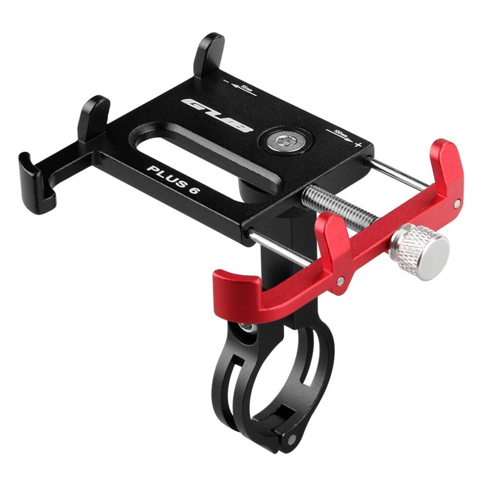Plus 6 Aluminum Bicycle 3.5-6.2' Motorcycle Phone Holder Support Gps Mount For Bike Handlebar Accessories (-Red) Black/Red 6276012668031