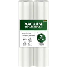 2 Rolls 28cm x 12m Textured Vacuum Sealer Bags for Food Storage