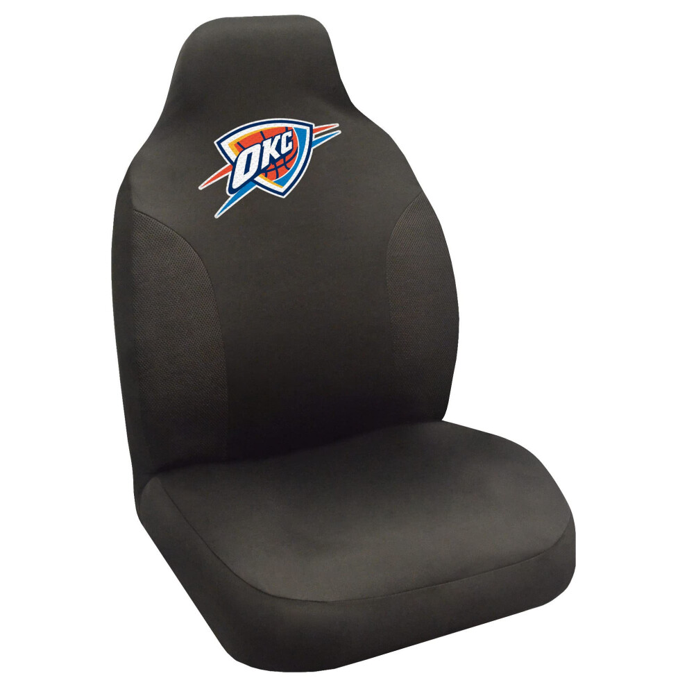 Fanmats 15127 Oklahoma City Thunder Embroidered Seat Cover Black 842989051273