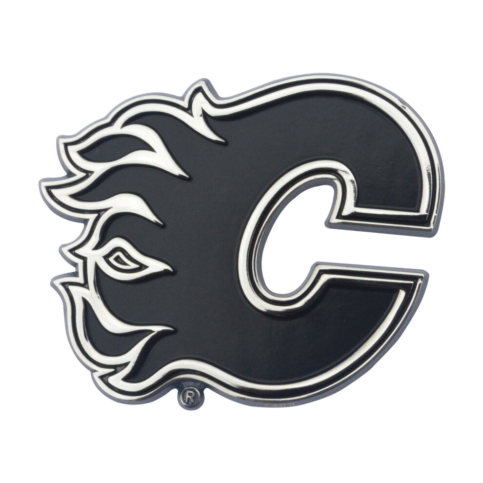 Fanmats 16999 Calgary Flames 3D Chrome Metal Auto Emblem 842989069995