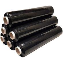 6 X STRONG ROLLS BLACK PALLET STRETCH SHRINK WRAP PARCEL PACKING CLING FILM