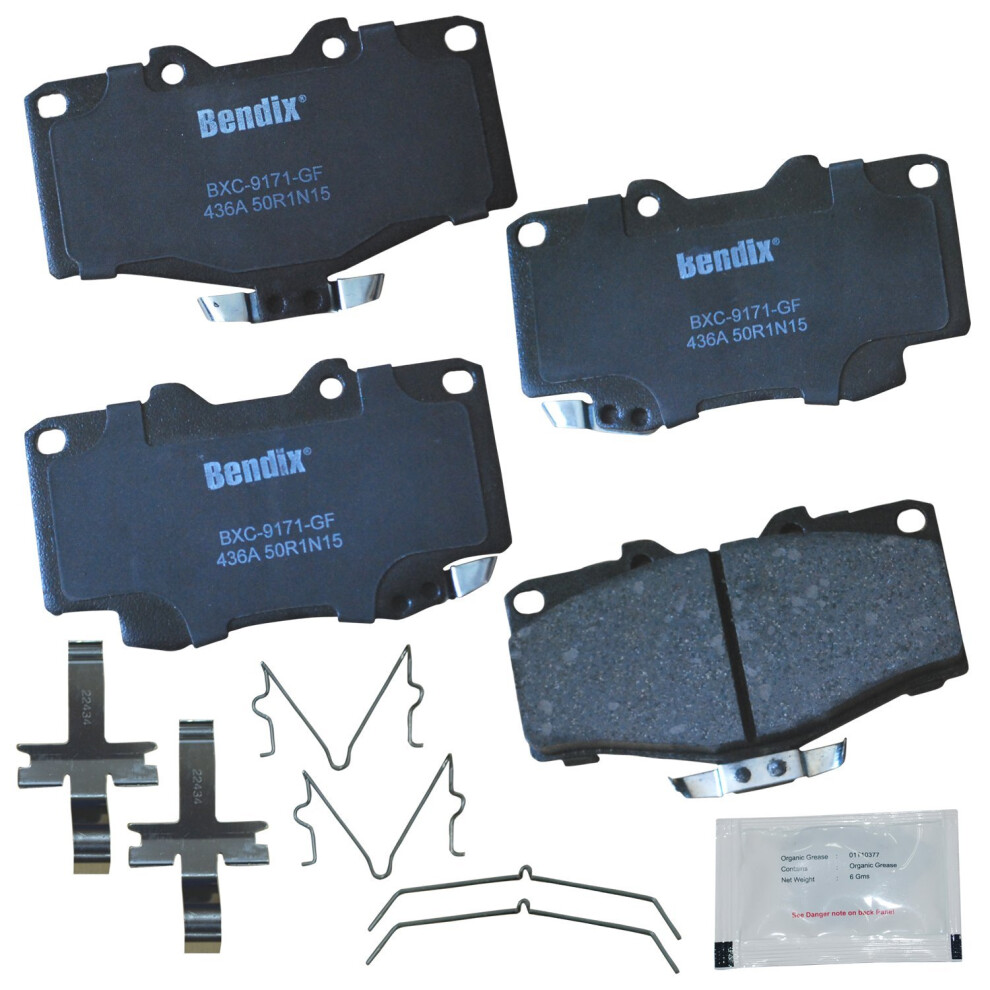 Bendix Priority1 Cfc436a Ceramic Front Brake Pads For Toyota 4Runner 2002-2001 Hilux 2004 Tacoma 1998-1995 887243239578