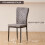 AINPECCA (Suede grey, 6) Light Luxury Dinning Chair Office Backrest Bedroom 4