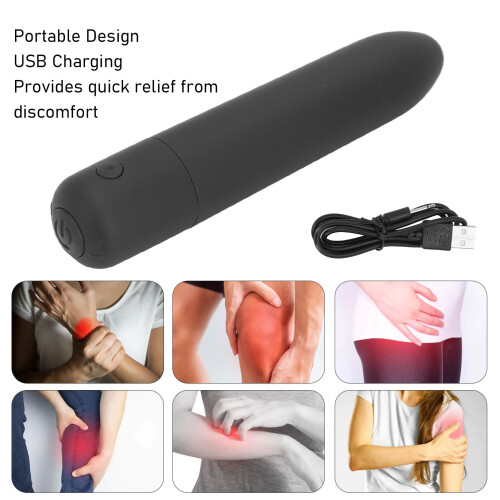 Handheld Black Massager Wand 160mAh Lithium Ion Battery 2