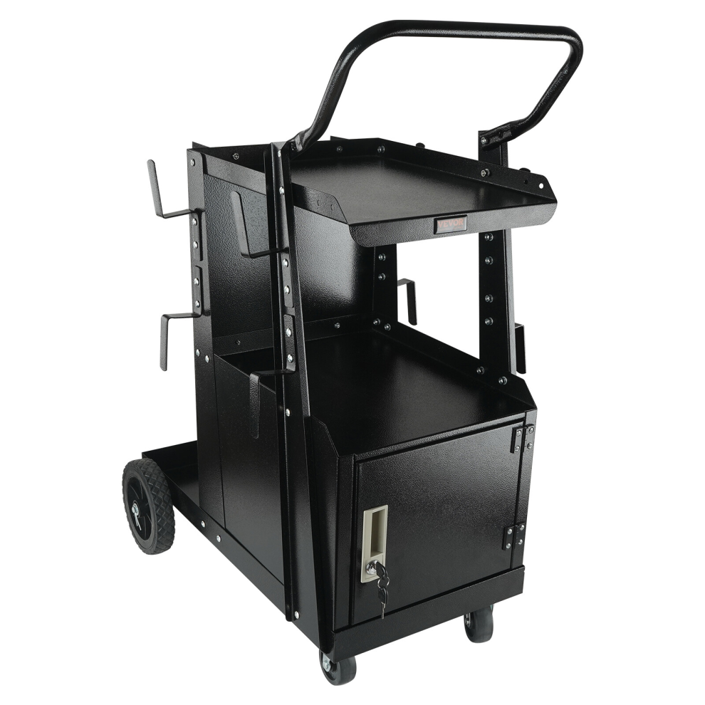 Vevor Welding Cart Welder Mig Arc Tig Storage Trolley W/ Lockable Cabinet 120Kg