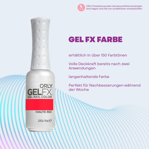 Orly Orly Gel FX Βερνίκι Νυχιών, Haute Red, 0.3 Ουγγιά 2