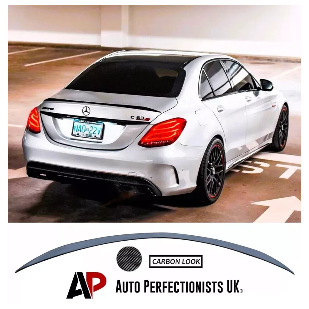 For Mercedes C Class W205 Carbon Fibre Spoiler Lip Wing Body Kit 2014-2021 5061072665394