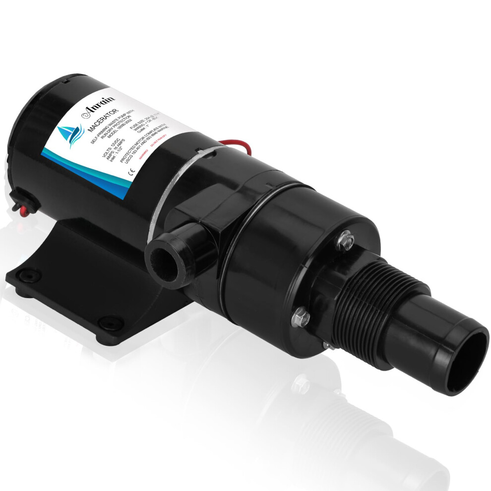 12V Macerator Pump For Jabsco 185902092, 12 Gpm Rundry With Thermal/Ignition Protection 6276012668086
