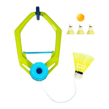 Solo Badminton Set Rebound Trainer, Adjustable Cable Return Trainer for Beginners