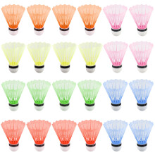 24 pieces badminton balls: colorful, fast, plastic shuttlecocks for outdoor game