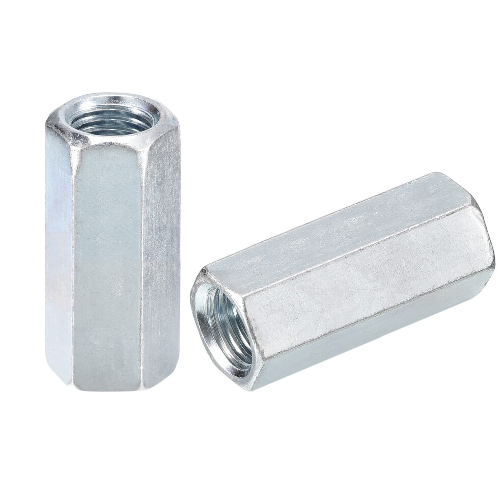 10 Pcs Galvanized Carbon Steel Hex Threaded Rod Coupler For Furniture M14x19x45mm Refï¼Tno 6276012728650