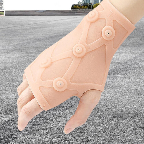 Magnetic compression gloves, protective fingerless wrist support for outdoors 1