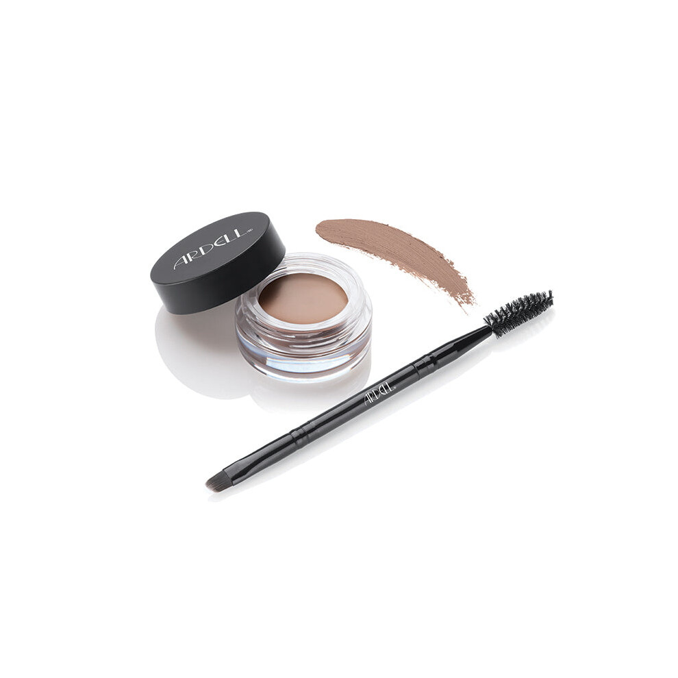 Ardell Brow Pomade - Medium Smudge-Proof Long-Lasting Eyebrow Makeup With Dual-Ended Precision Brush And Spoolie For Defined And Natural Brows Brown