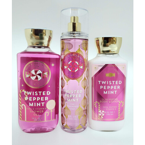 Bath & Body Works Bath Body Works Twisted Peppermint Μίγμα, Gel Ντους και Κρέμα Σώματος