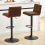 AINPECCA 2PCS Bar Stools Faux Matte Suede Kitchen Breakfast 9