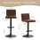 AINPECCA 2PCS Bar Stools Faux Matte Suede Kitchen Breakfast 2