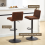 AINPECCA 2PCS Bar Stools Faux Matte Suede Kitchen Breakfast 6