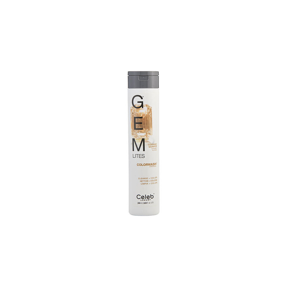 Luxus Celebr T Celeb Luxury Gem Lites Colorwash, Professional Semi-Permanent Hair Color Depositing Shampoo, Cognac Quartz 8.25 Fl Oz (Pack Of 1)