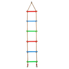 6.6 ft Colorful Climbing Rope Ladder for Kids - Outdoor Backyard Playground Swing Ninja Ladder