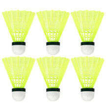 6Pcs Plastic Badminton Shuttlecocks Sports Badminton Birdies Badminton Playing Feather Balls for Indoor Outdoor Activities