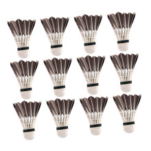 12Pcs High Stability and Badminton Shuttlecocks for Indoor and Outdoor Training and Recreation Black