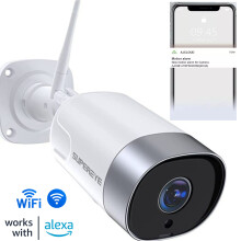 Weatherproof Outdoor Security Camera 1080P FHD Video Feed to Phone Night Vision Motion Detection Alerts WiFi IP