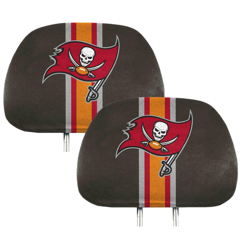 Fanmats 62030 Tampa Bay Buccaneers Printed Head Rest Cover Set - 2 Pie 681620175295