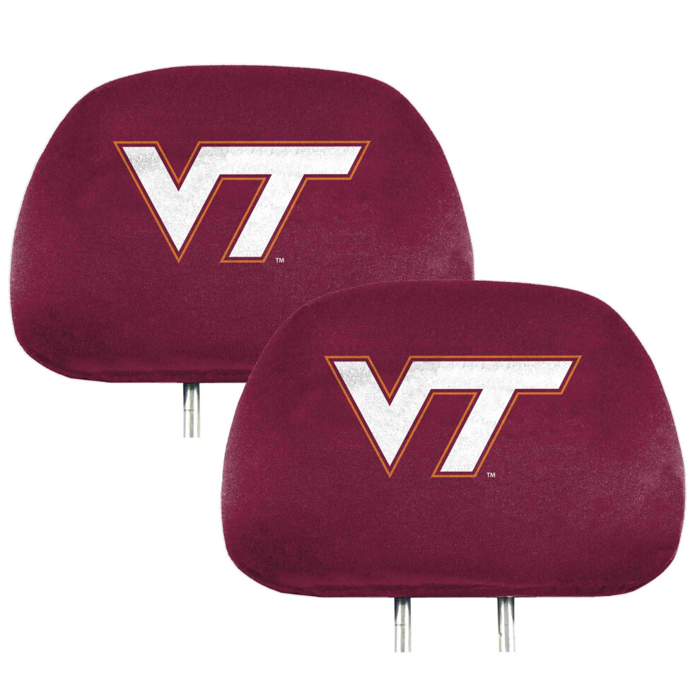 Fanmats 62078 Virginia Tech Hokies Printed Head Rest Cover Set - 2 Pie 681620269758